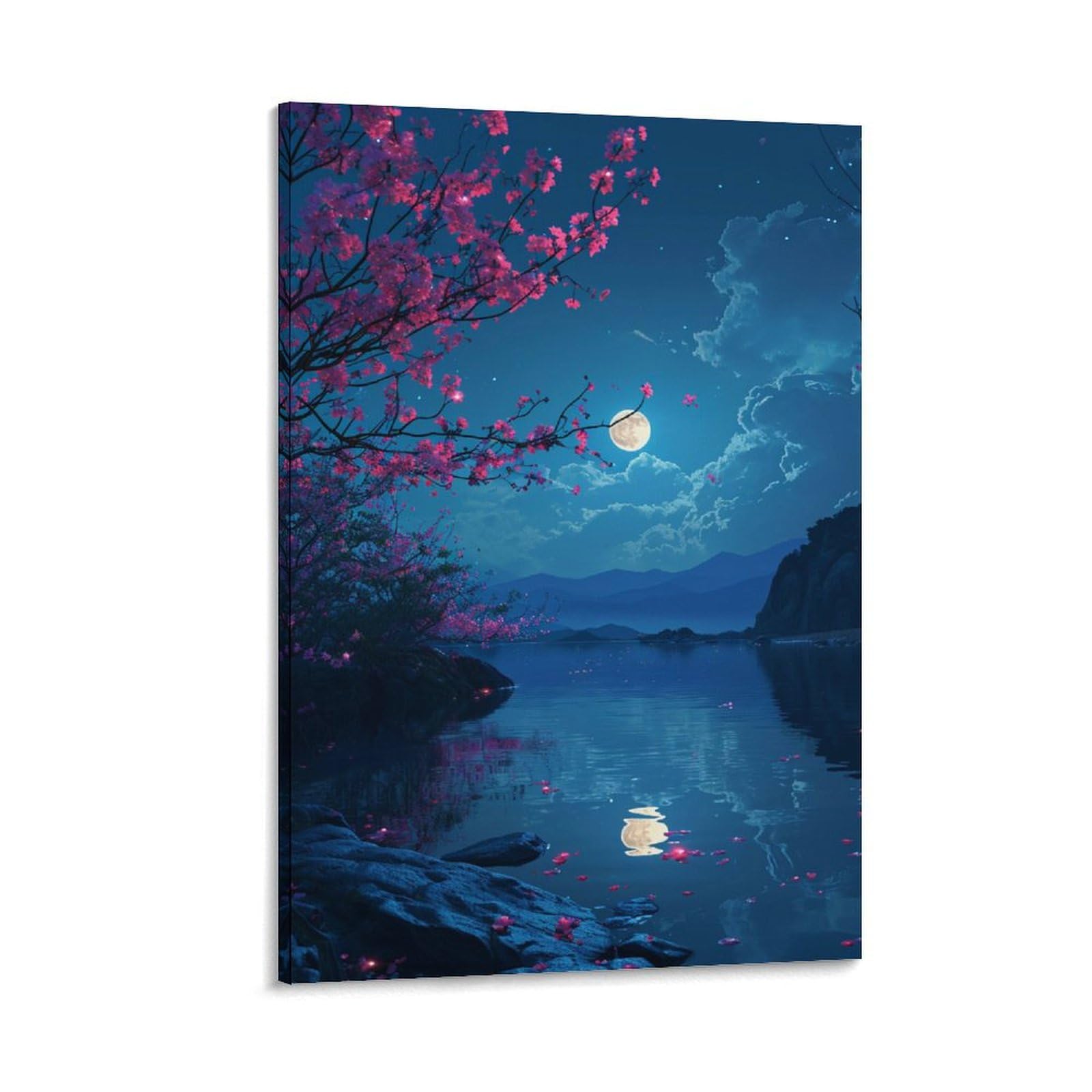 油絵 満月 桜 【公式通販】