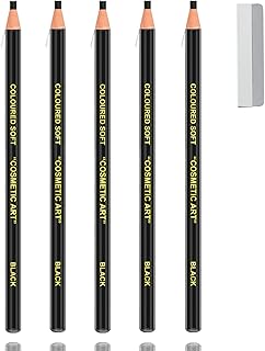 AWCCXMYM 5 lápices de cejas negros para mujer...