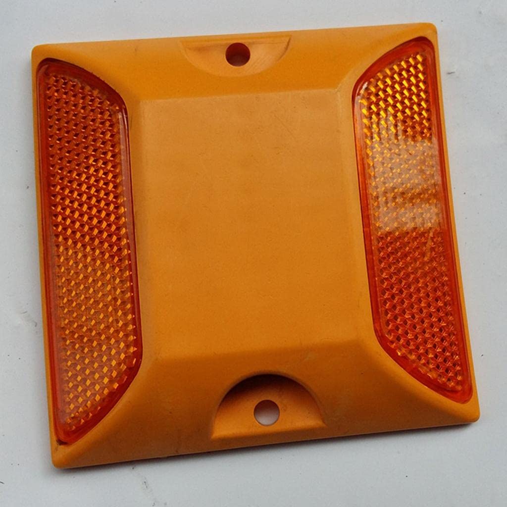 perfeclan 20x Marcatore per Pavimentazione Stradale - Borchia Stradale Riflettente Commerciale - Riflettore per - Giallo, Durevole