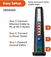 Vista 9 de ARRIS (SBG8300) - Combo de Router de Módem de Cable - DOCSIS 3.1 Gigabit Rápido & WiFi AC2350, Compatible con Comcast Xfinity, Cox, Spectrum y más