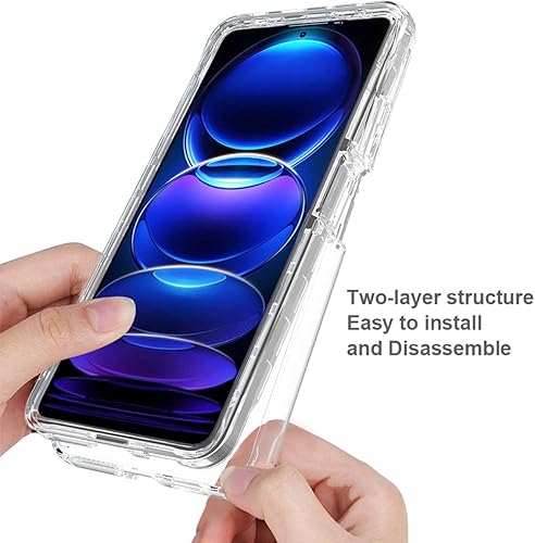 Miniatura 4 de Funda para Redmi Note 12 5G, Poco X5 5G 22111317PG con protector de pantalla de vidrio templado, protección de cuerpo completo transparente 360 duro