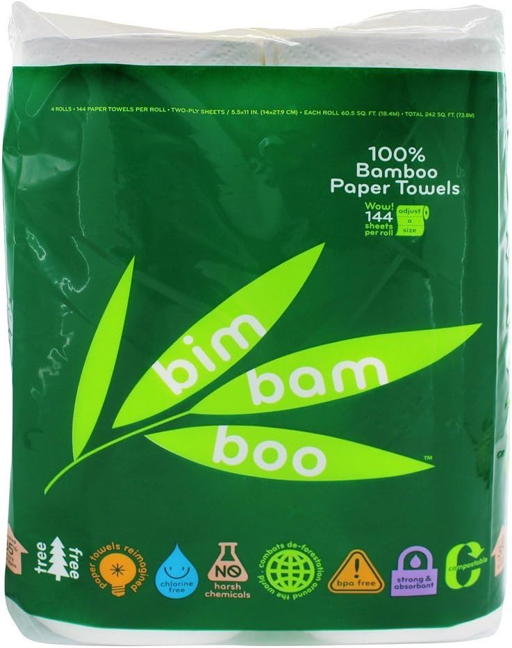 Paper Towels; Bamboo , Pack of 8