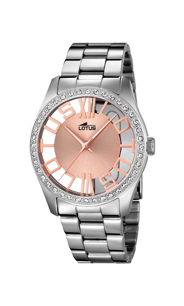 LOTUS 18126/1 - Reloj de Pulsera Mujer, Acero Inoxidable, Color Plateado