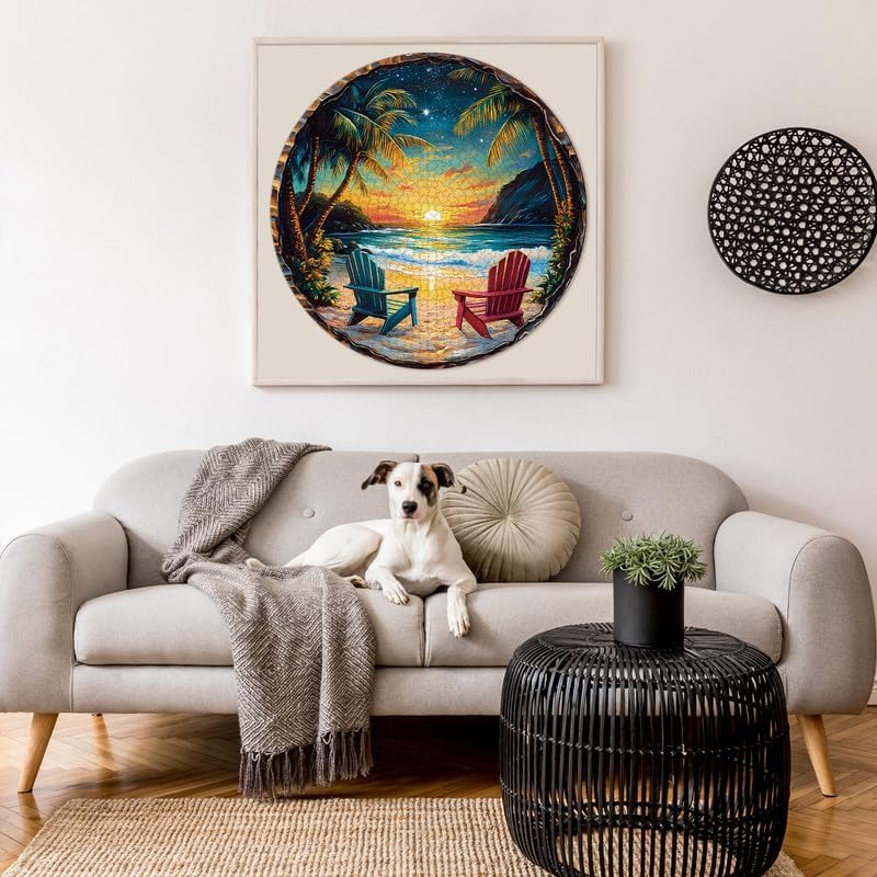 Jigfoxy Puzzles for Adults 1000 Pieces – Sunset Beach, Hard & Challenging Jigsaw, Relaxing Fun Game, Perfect Birthday for Puzzle Lovers, Home Décor
