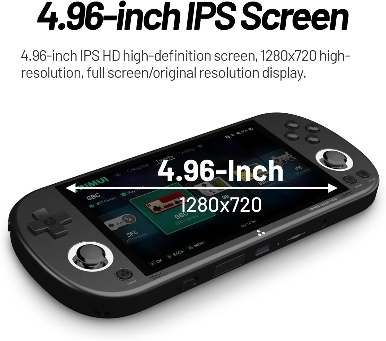 Trimui Smart Pro Handheld Game Console 4.96''IPS Screen Linux System Joystick RGB Lighting Smartpro Retro Video Game Player - Image 4