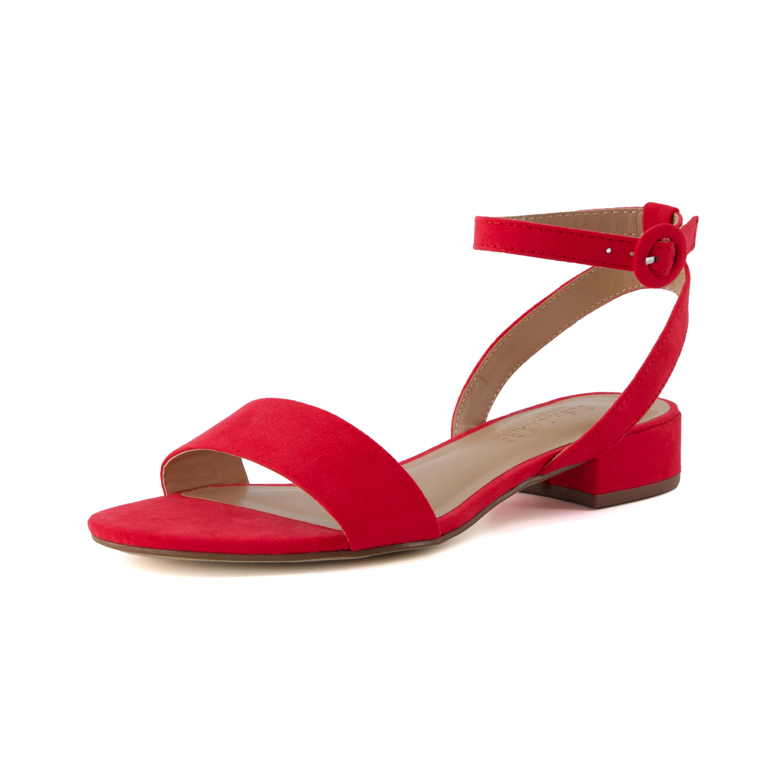 CUSHIONAIRE Women's Nila one band low block heel sandal +Wide Widths Available