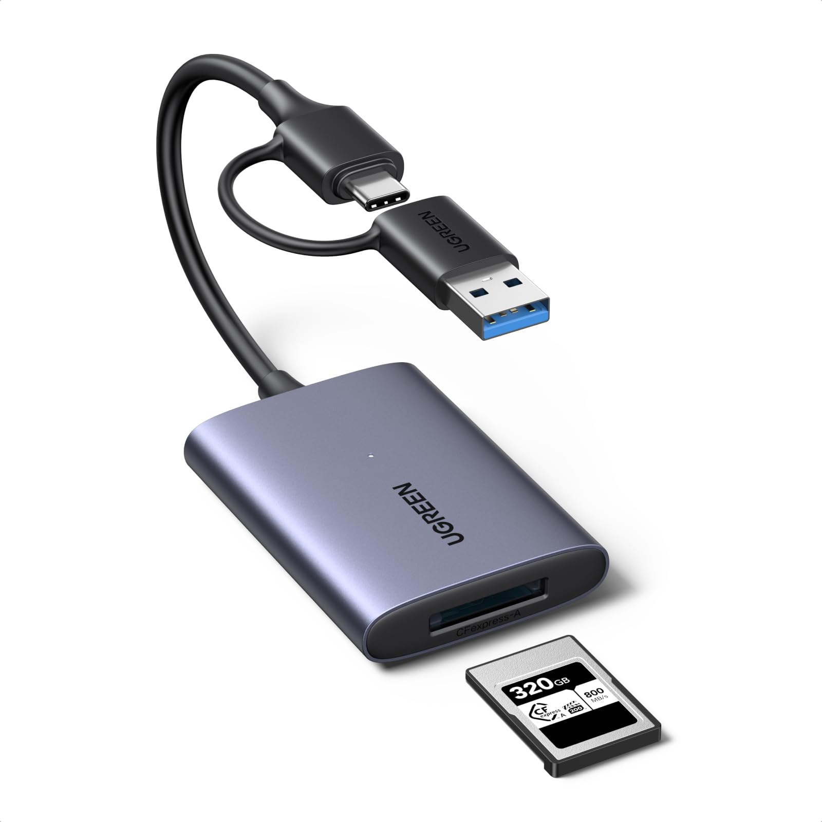 Amazon.co.jp: UGREEN CFexpress Type A カードリーダー 2in1 USB-A