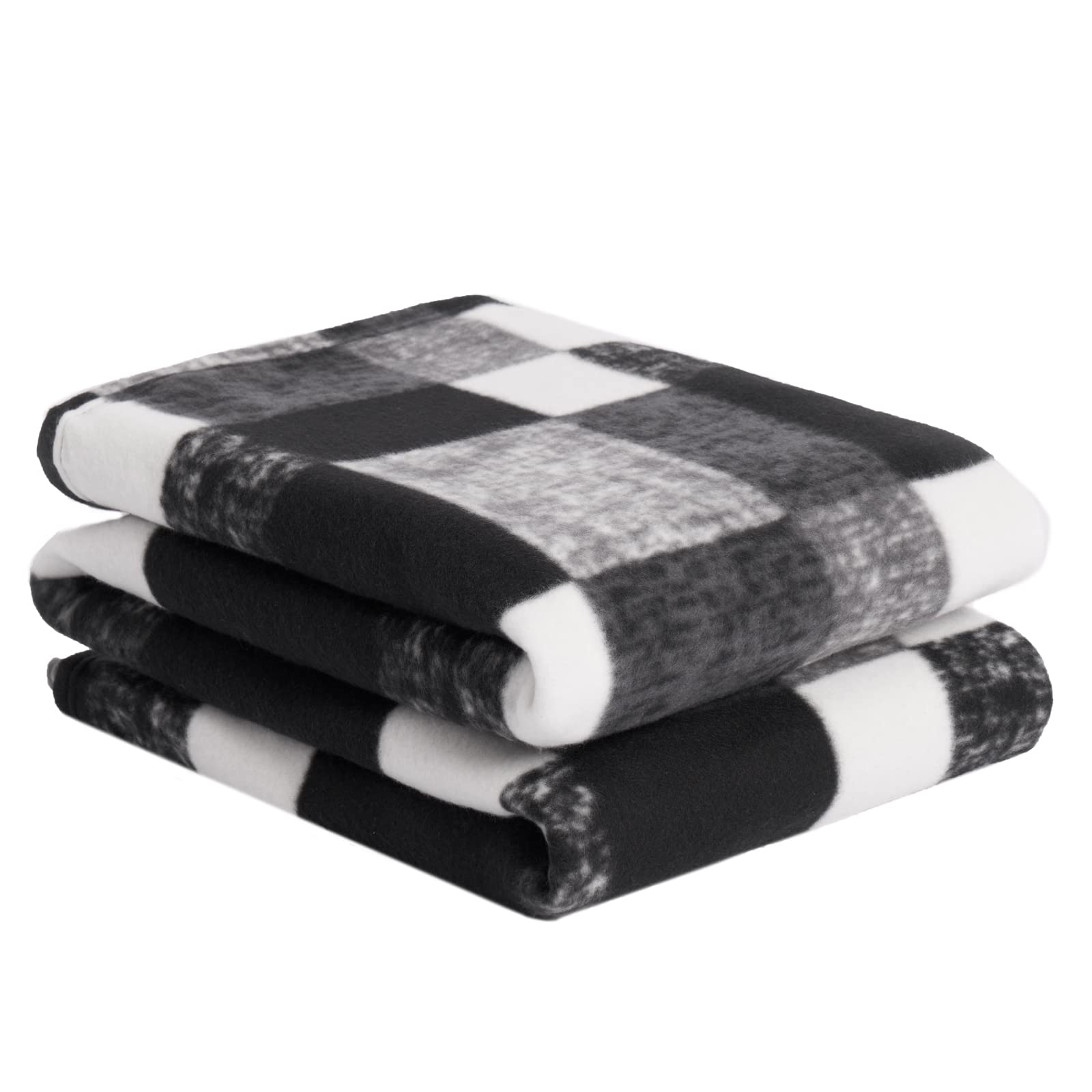 Dreamscene Throws for Sofas Bed Winter Check Plaid Blanket, Black 150x200cm