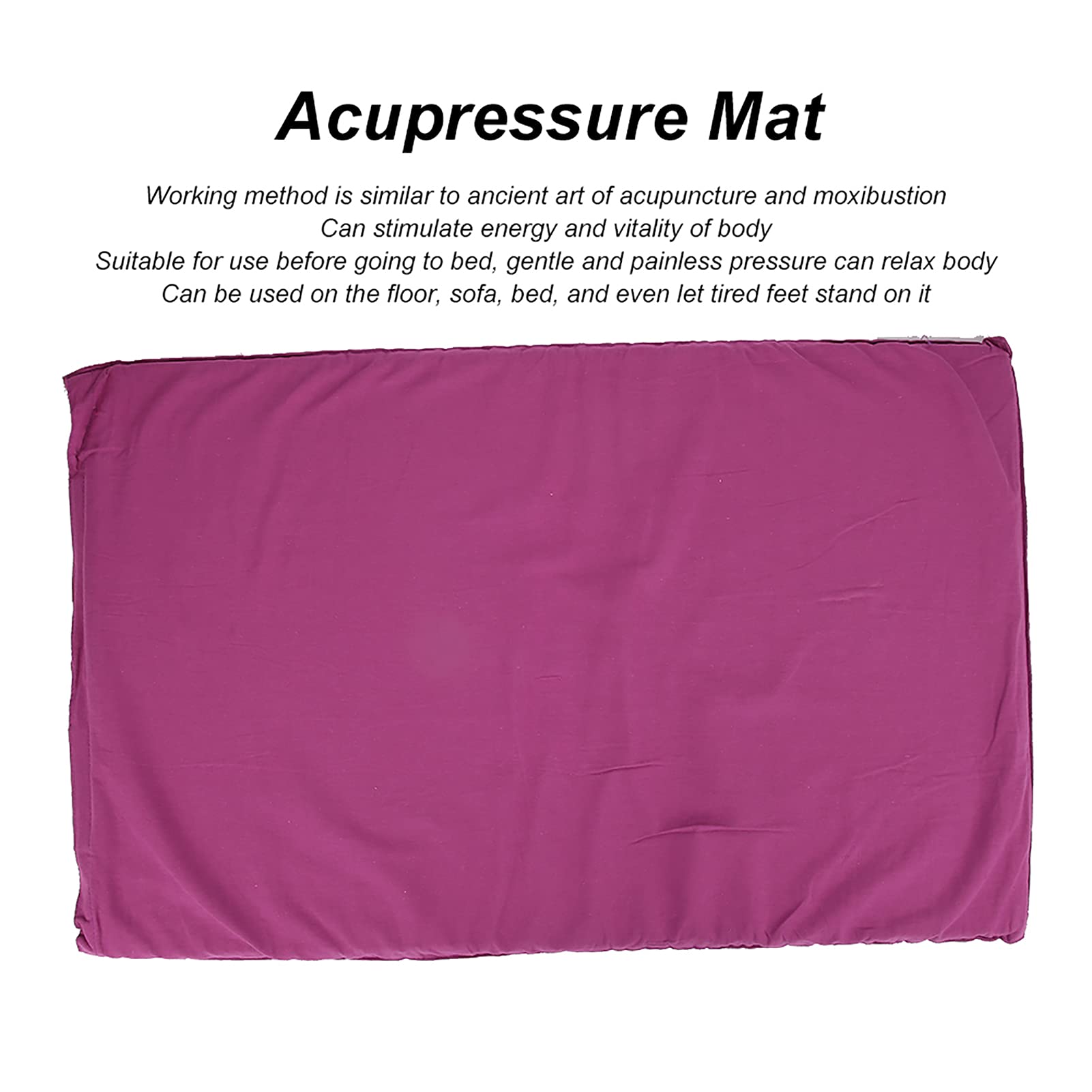 Drfeify Akupunkturmattenkissen für Energiestimulation und Schmerzlinderung, Akupressurmassage Yogamatte für Entspannung bei Homefabric Geeignet (Nadelkissen dreiteiliger Set lila)