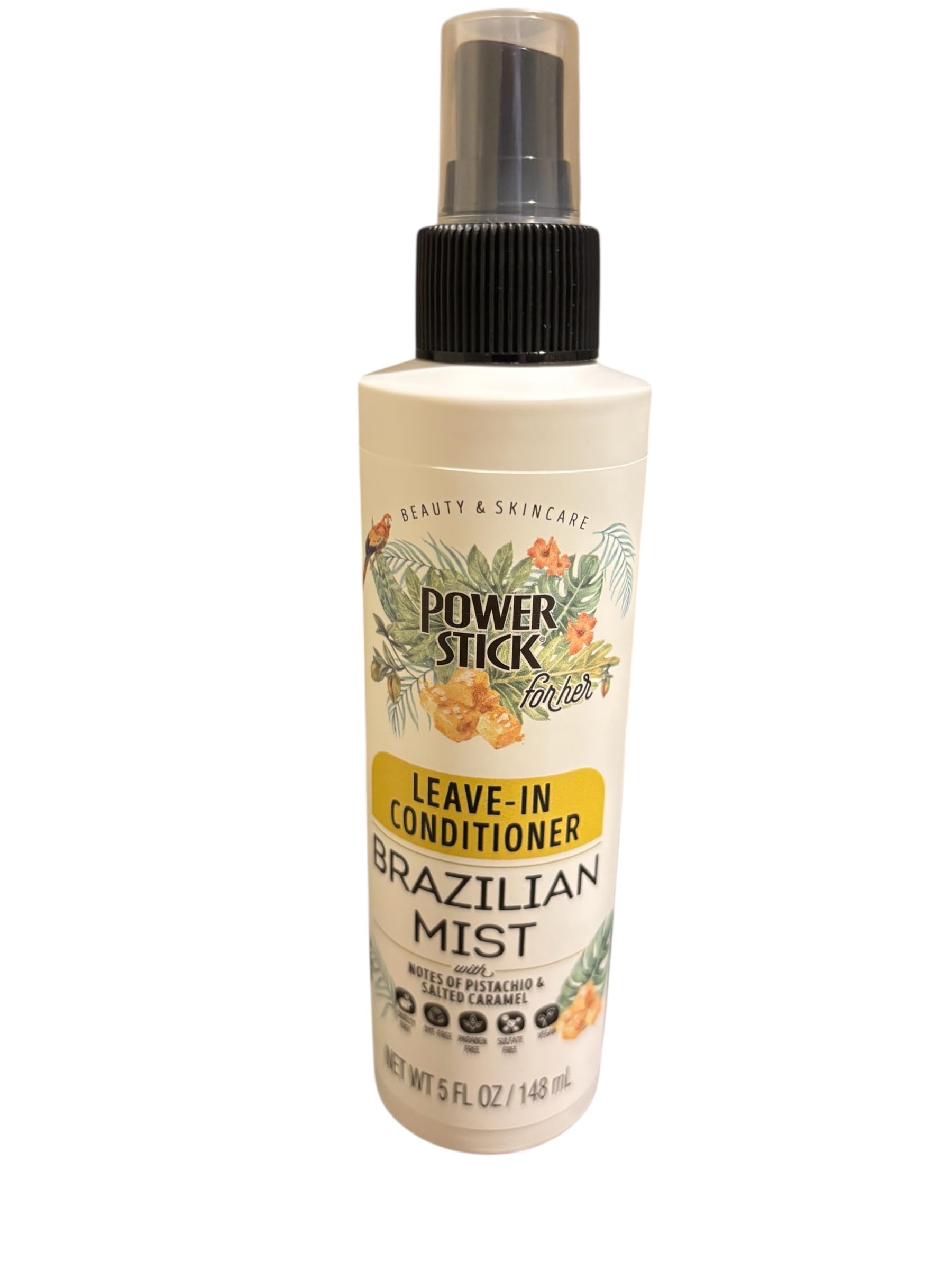 Brazilian Mist Leave-In Conditioner, 5 fl oz, Pistachio & Salted Caramel Scent, Sulfate-Free Hair Moisturizer