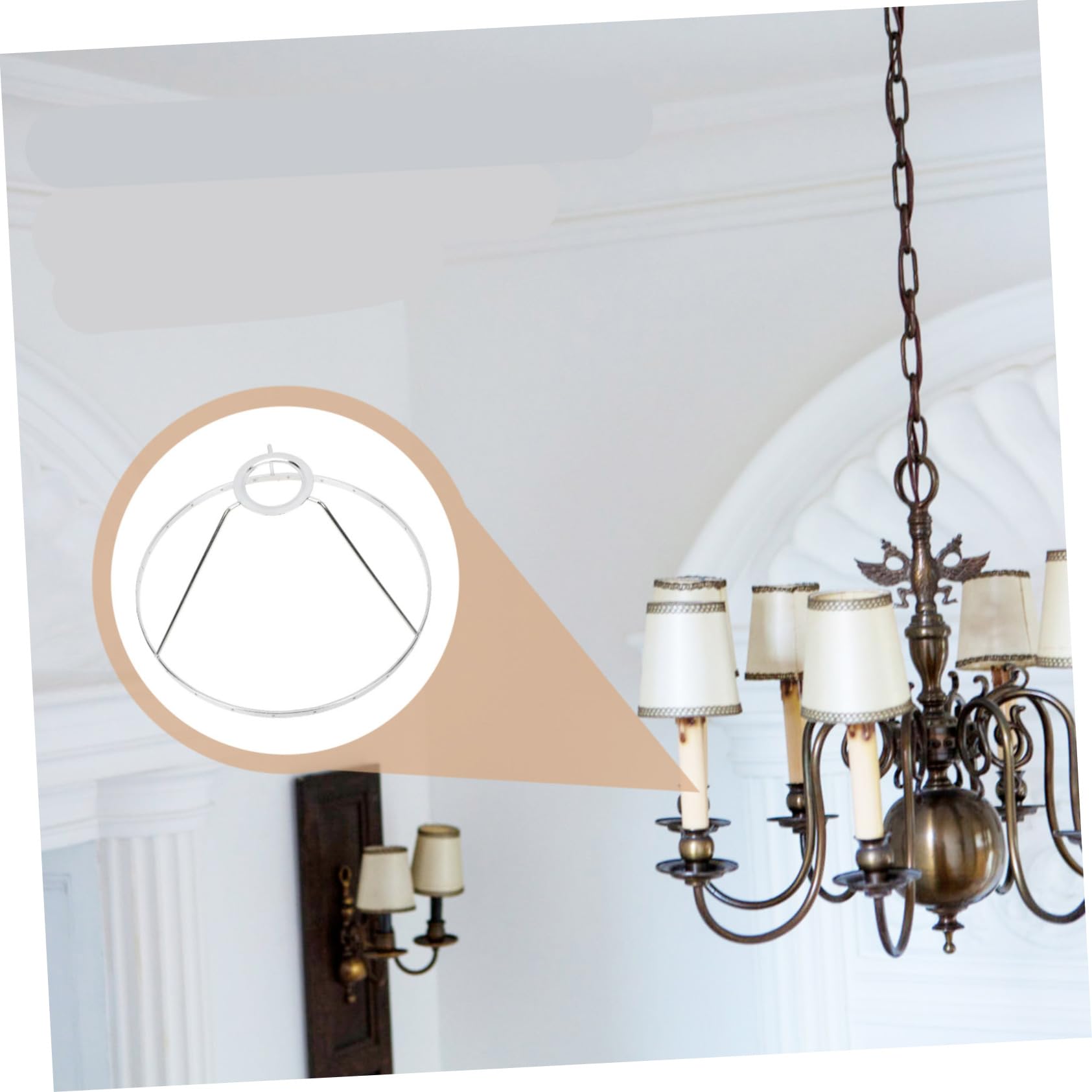 Mipcase 2pcs Diy Lamp Frame Accessory Kit Sturdy Lamp Holder Bracket for Desk Light Frame