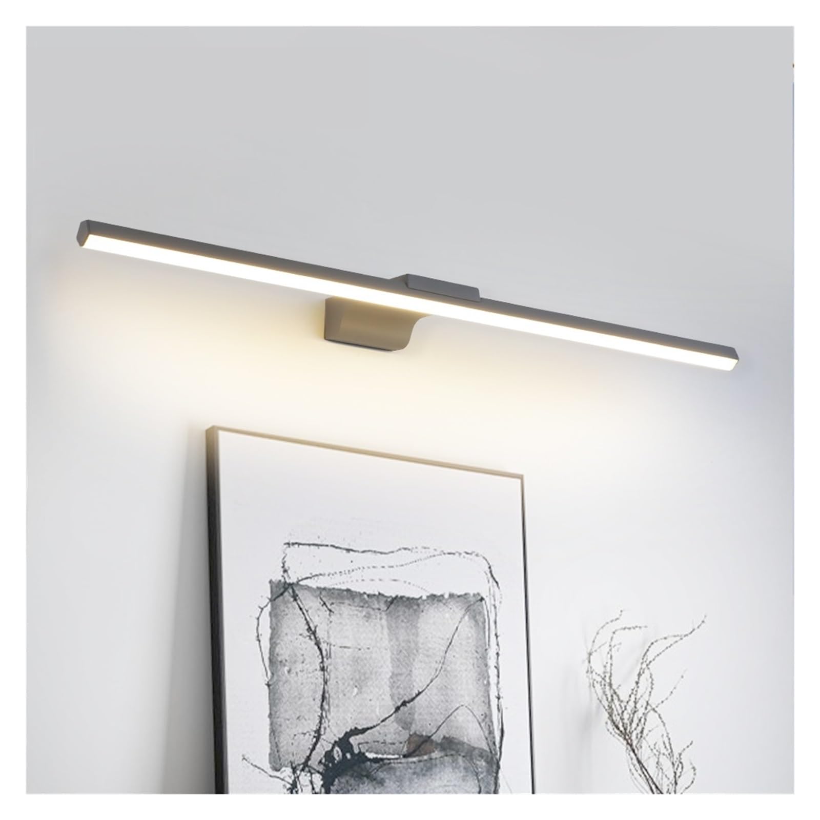 8W-20W Morden Led Vanity Lights Do Lustra Długie Wnętrze Wodoodporne Oświetlenie Ścienne Łazienki Kinkiet Wewnętrzny(Cool,BLACK_56CM(12W))
