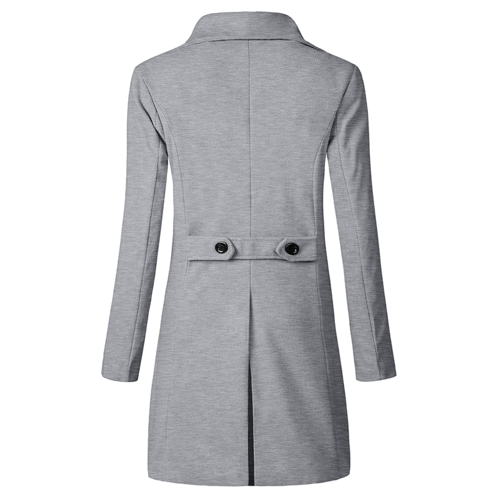 Generisch Winterjacke Herren Business Dufflecoat - Herren Winteranorak weichem Wollmix mit doppelreihigem Design für stilvolle Wärme Komfort bei kühlem Wetter