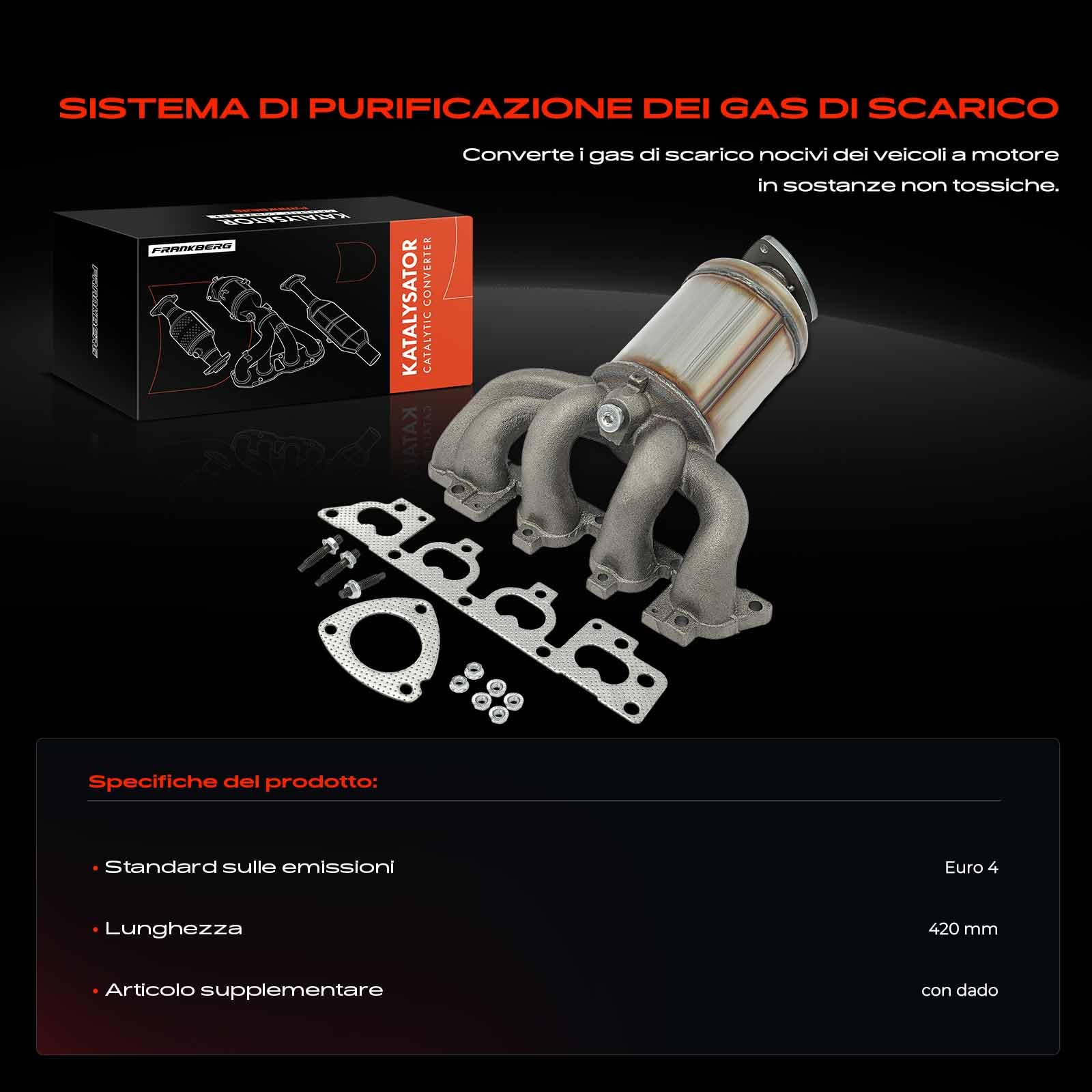 Frankberg Convertitore catalitico per benzina 13105075