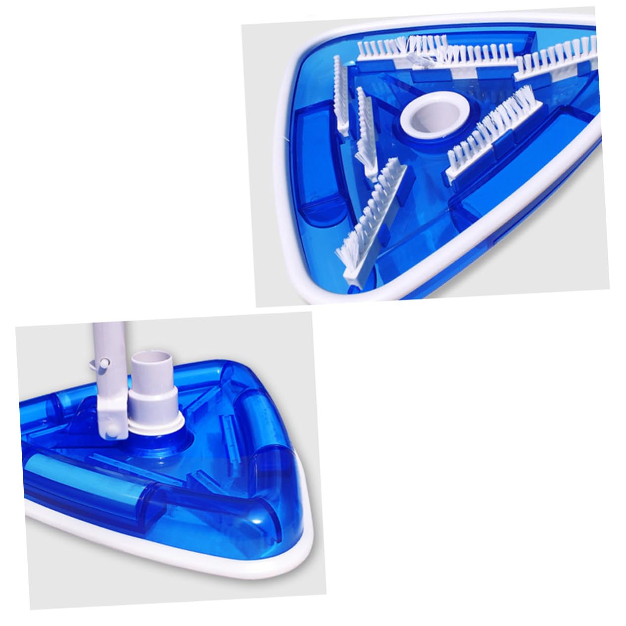 Dreieckiger Pool Saugerkopf Transparent Blau aus Pp für Reinigung
