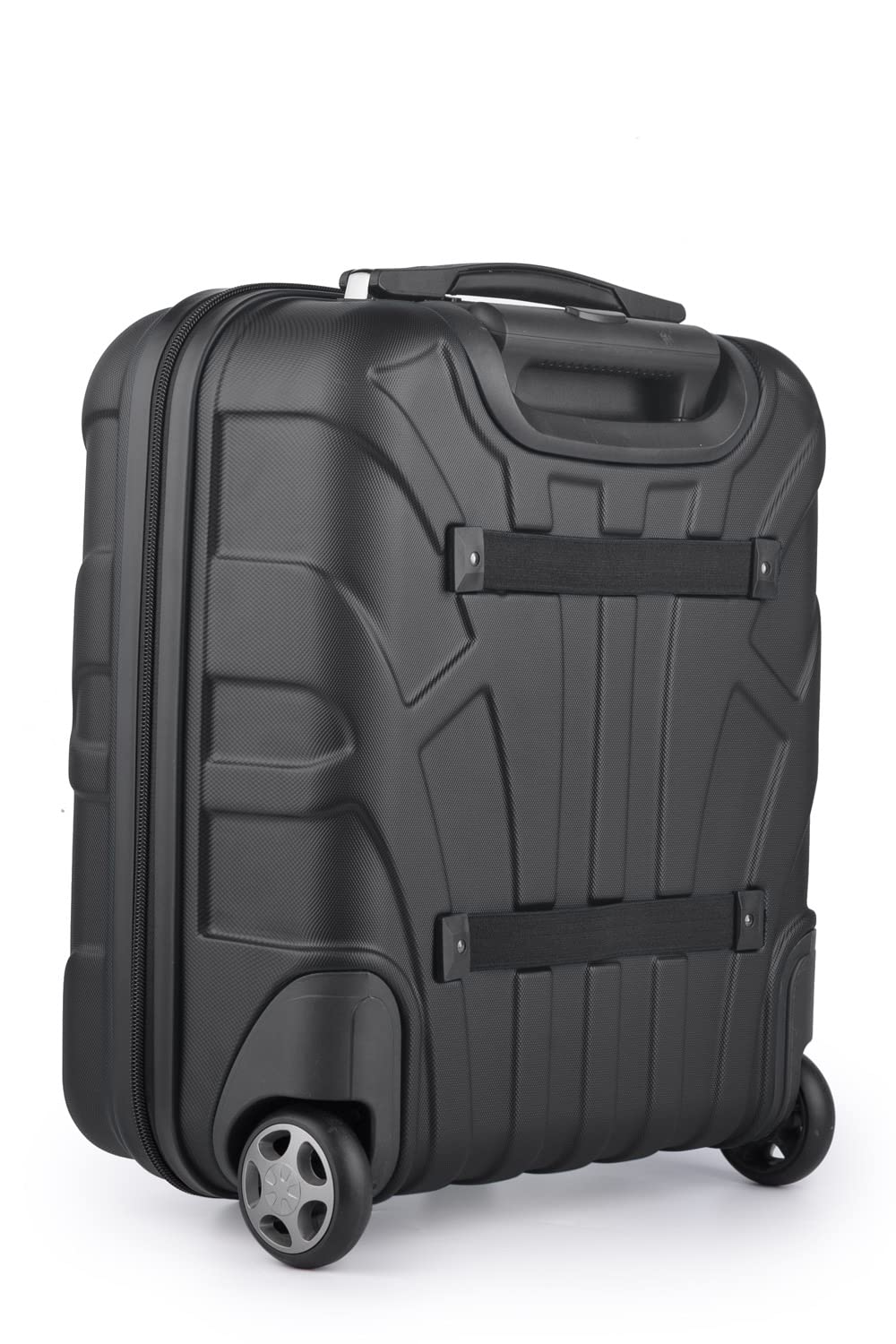 SUITLINE Trolley cabina underseat 45 x 36 x 20 cm ABS rigido 30 L con 2 ruote manico telescopico piccolo bagaglio a mano, nero