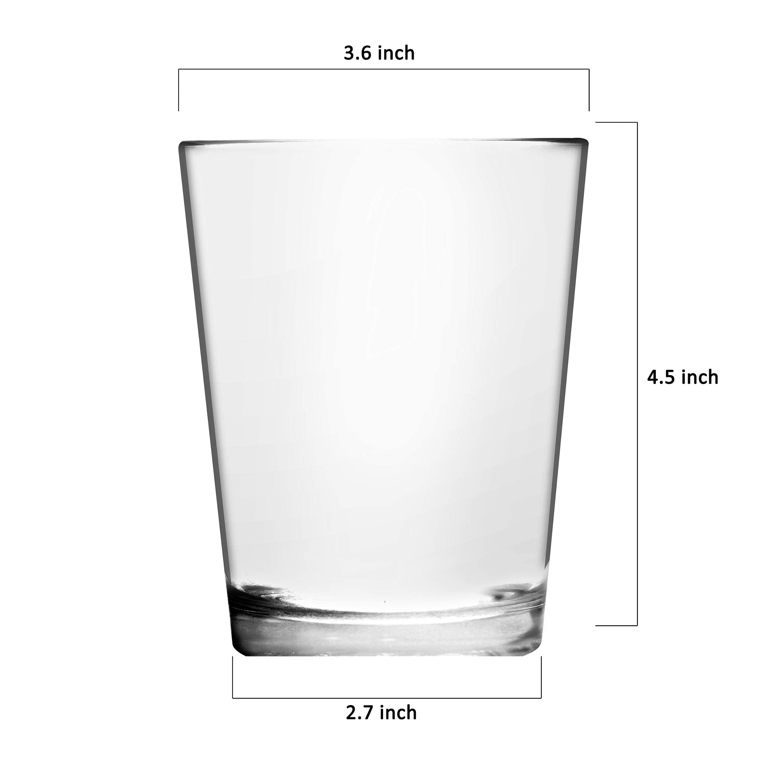 Youngever 473 ml bistro przezroczyste plastikowe kubki do picia, plastikowe kubki wielokrotnego użytku, nietłukące się kieliszki zestaw 8 szt