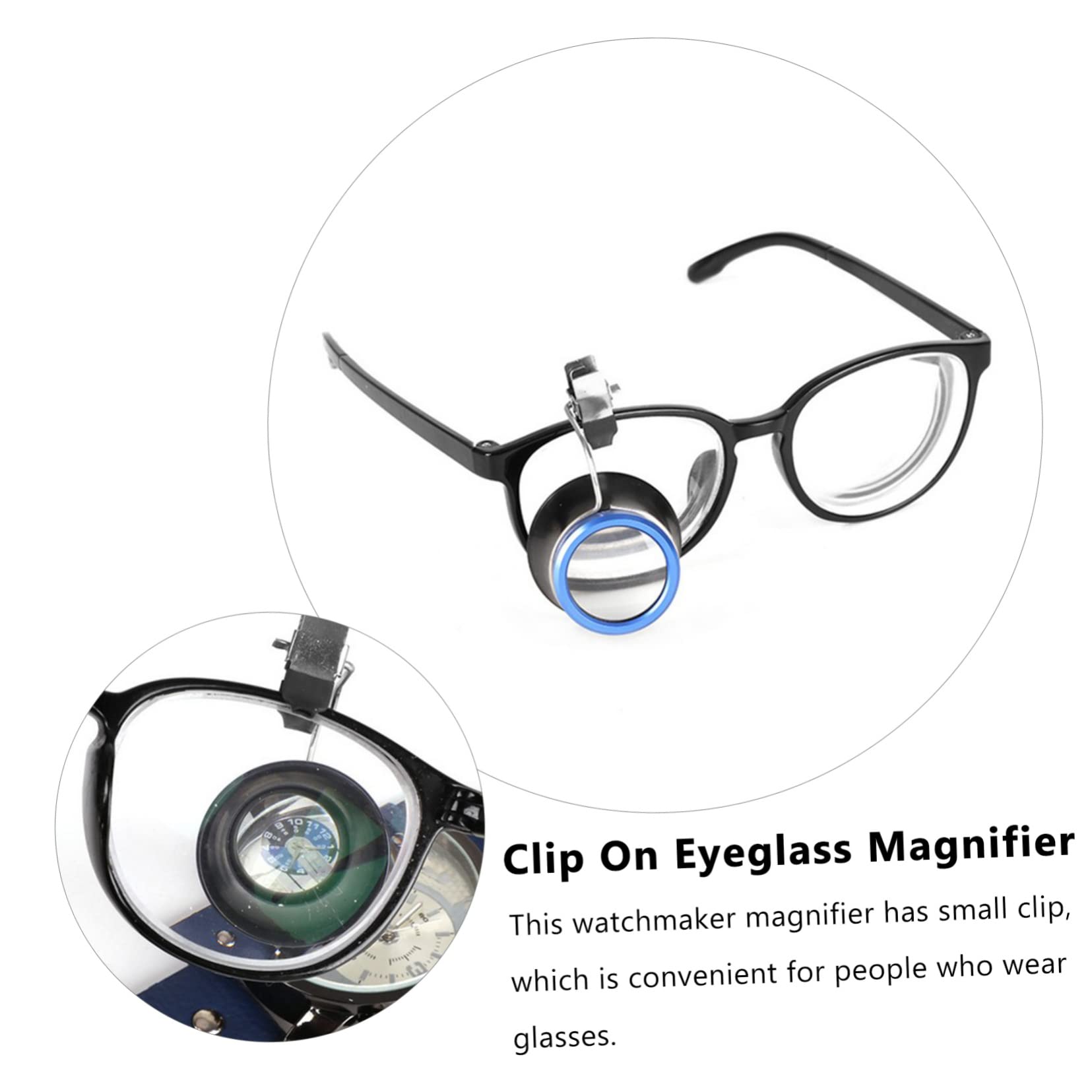 BELLIFFY Watchmaker Glasses Jewelers Loupe Magnifier Aluminum Alloy Tool Precision Watch Repair Lens