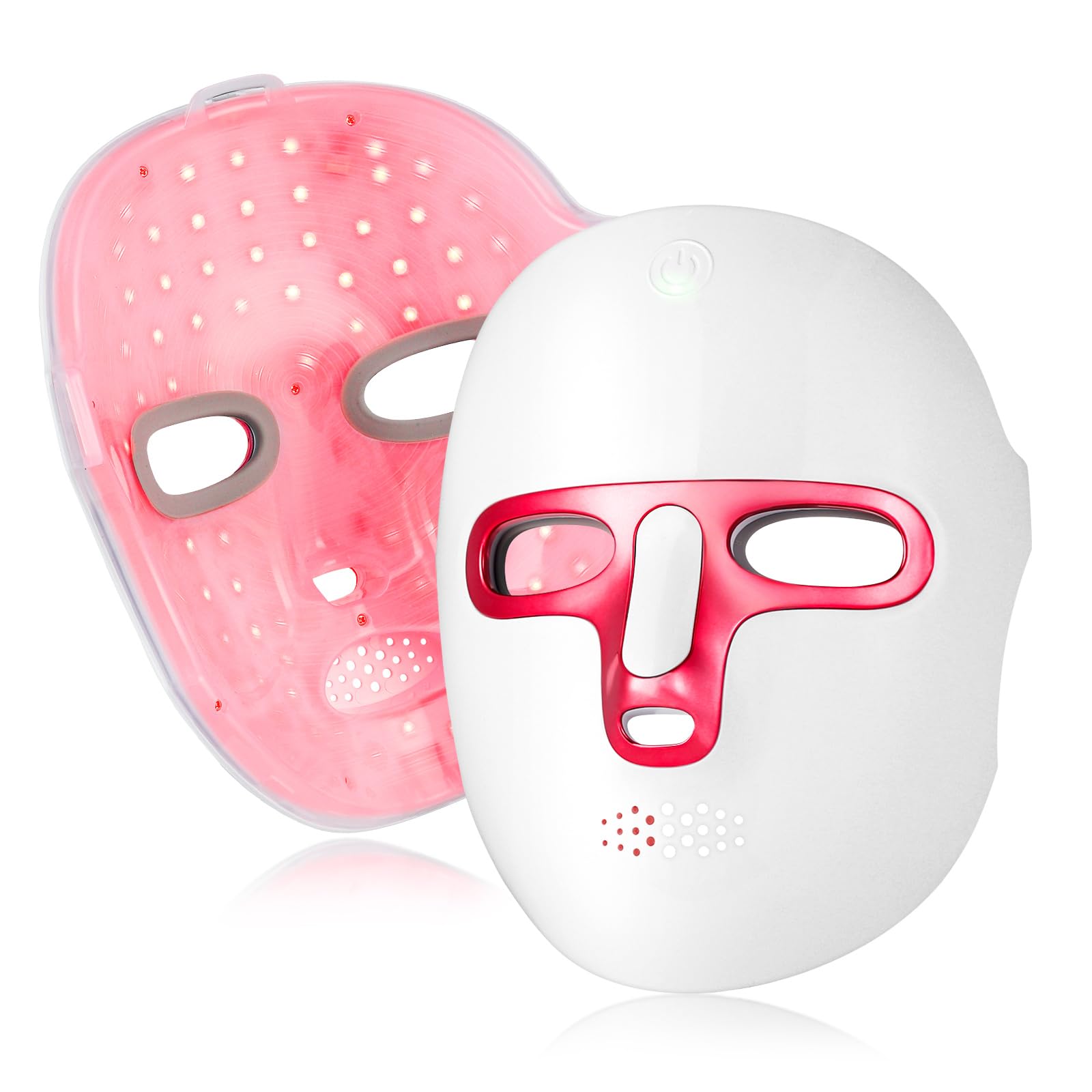 Maschera facciale a LED per terapia della luce rossa, maschera facciale per terapia della luce fotonica per la cura della pelle, dispositivo anti-invecchiamento per bellezza
