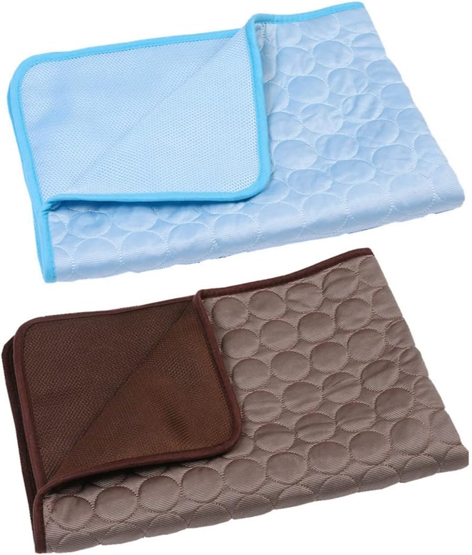 犬用犬の冷却マット冷却パッドカーシート冷却パッドアイスシルクセルフ冷却パッドブランケット再利用可能な夏ペットアイスクールベッド犬カヤックアクセサリー夏の犬犬小屋パッド冷却パッド 倉庫