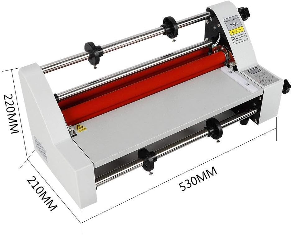 13" V350 Laminator, 4 Rollers, Hot Cold Roll Laminating Machine, Electronic Temperature Control, 35cm Sealing Width