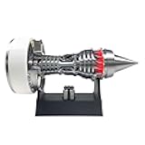 TR900 Turbofan Aircraft Engine Model, Adjustable Speed Turbojet with Light, Mechanical Science Aero Engine That Works, Education Toy Gift Desk Decor for Adult Hobbyists, 28cm