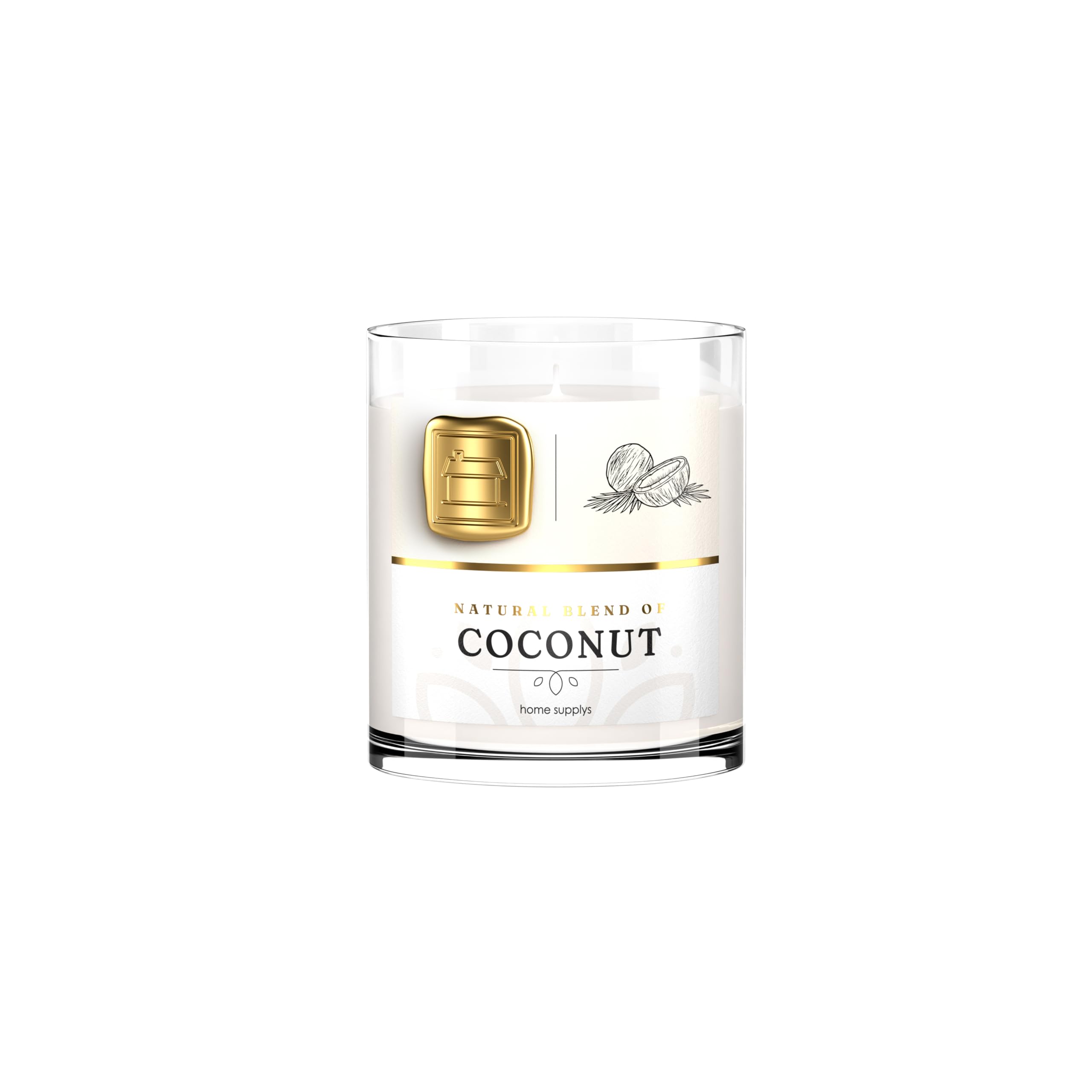 Large Coconut Candle - Candle Gift for Women & Men with Lid - (300g/60hr) Long Burn Time with Coconut, Lime, Mango & Pineapple - Organic & Vegan Scented - Relaxation, Aromatherapy & Wellness