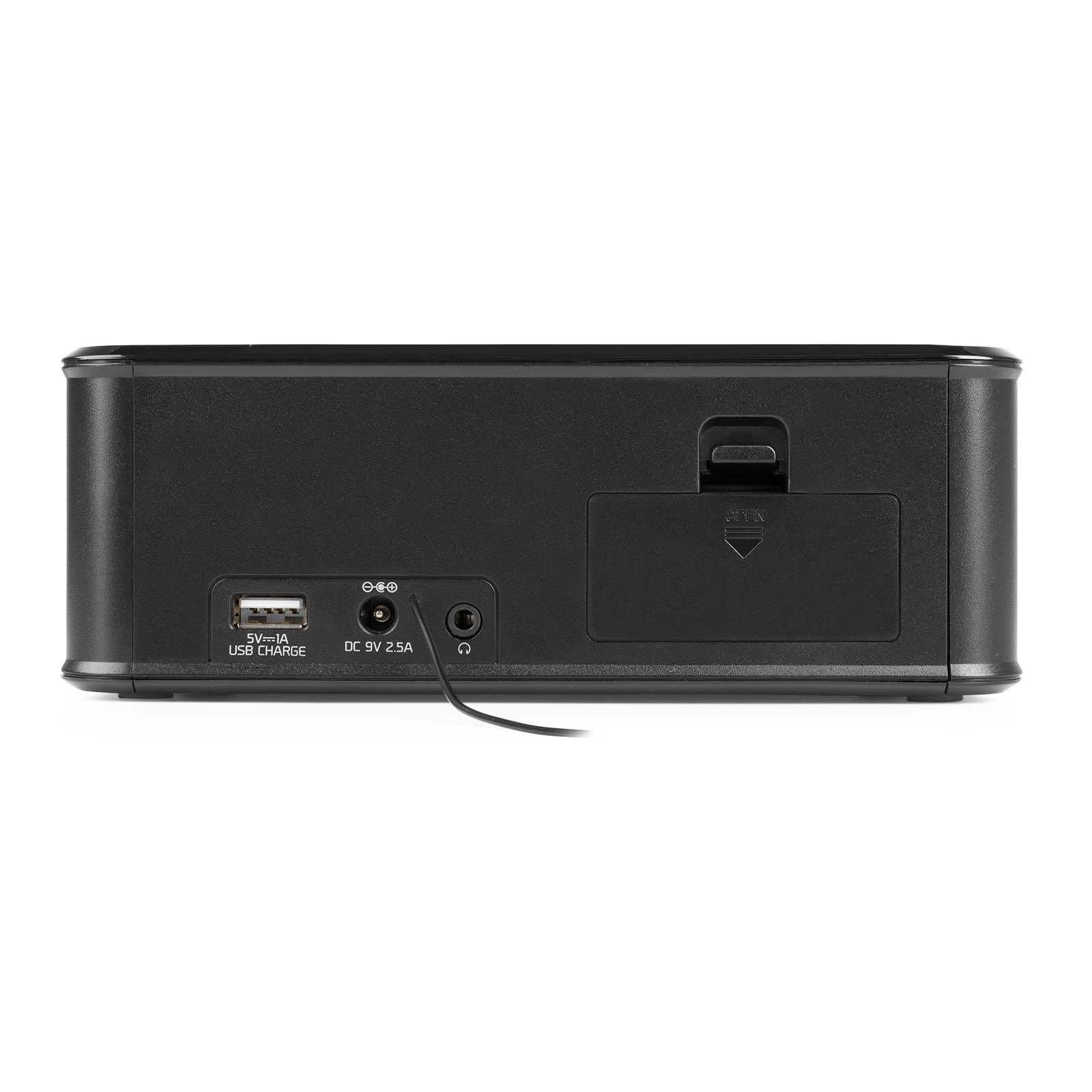 Audizio Cuneo Radio Dab+ con Bluetooth con Carga inalámbrica, función Despertador, Altavoz Integrado, Estaciones preajustables, Ideal para Escuchar Tus radios favoritas en Todas Partes - Color Negro