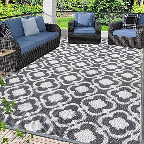 Outdoor Rugs 6’x9’ Waterproof Reversible Patio Rugs Outdoor