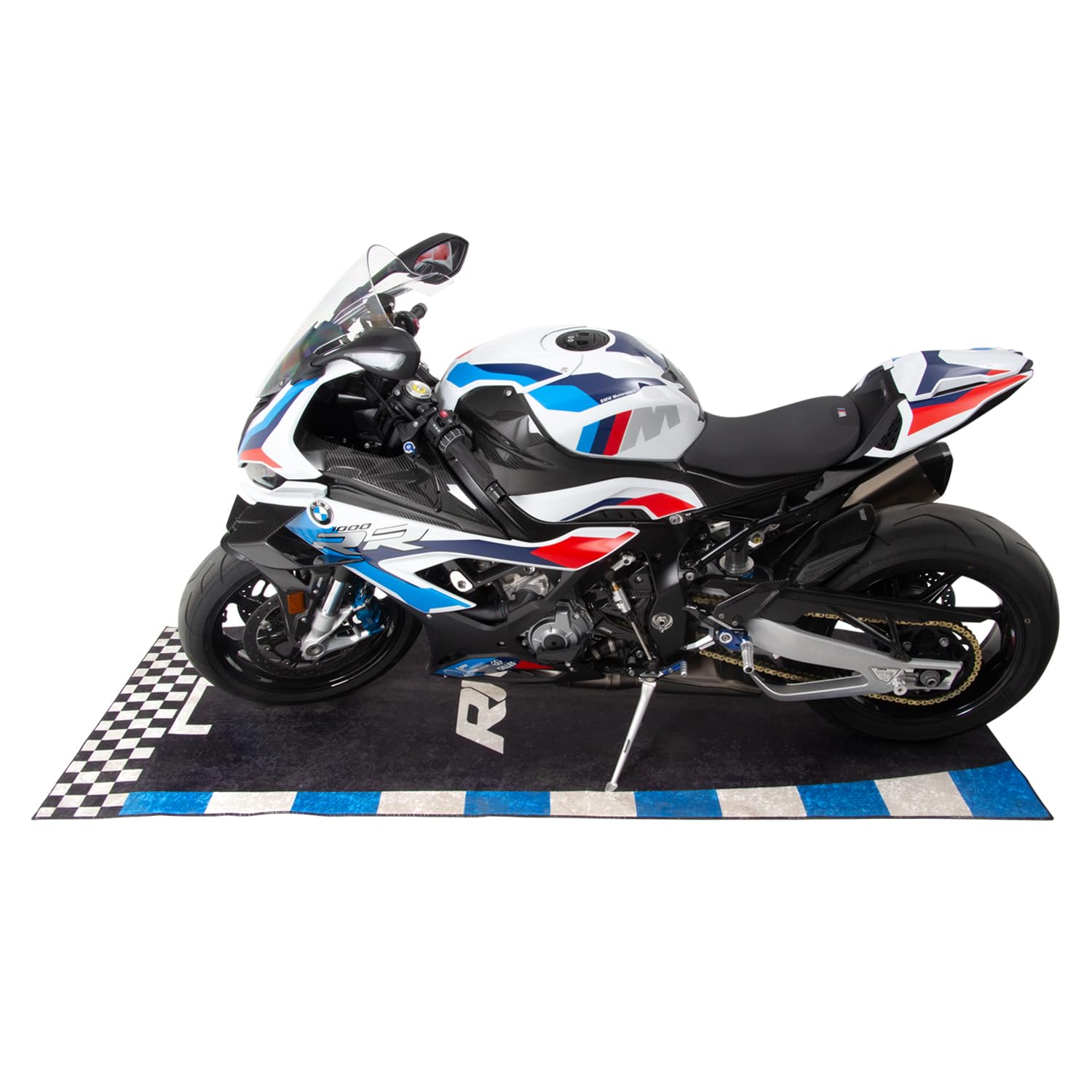 GP Kompozit Tapis de moto universel noir et bleu pour RR