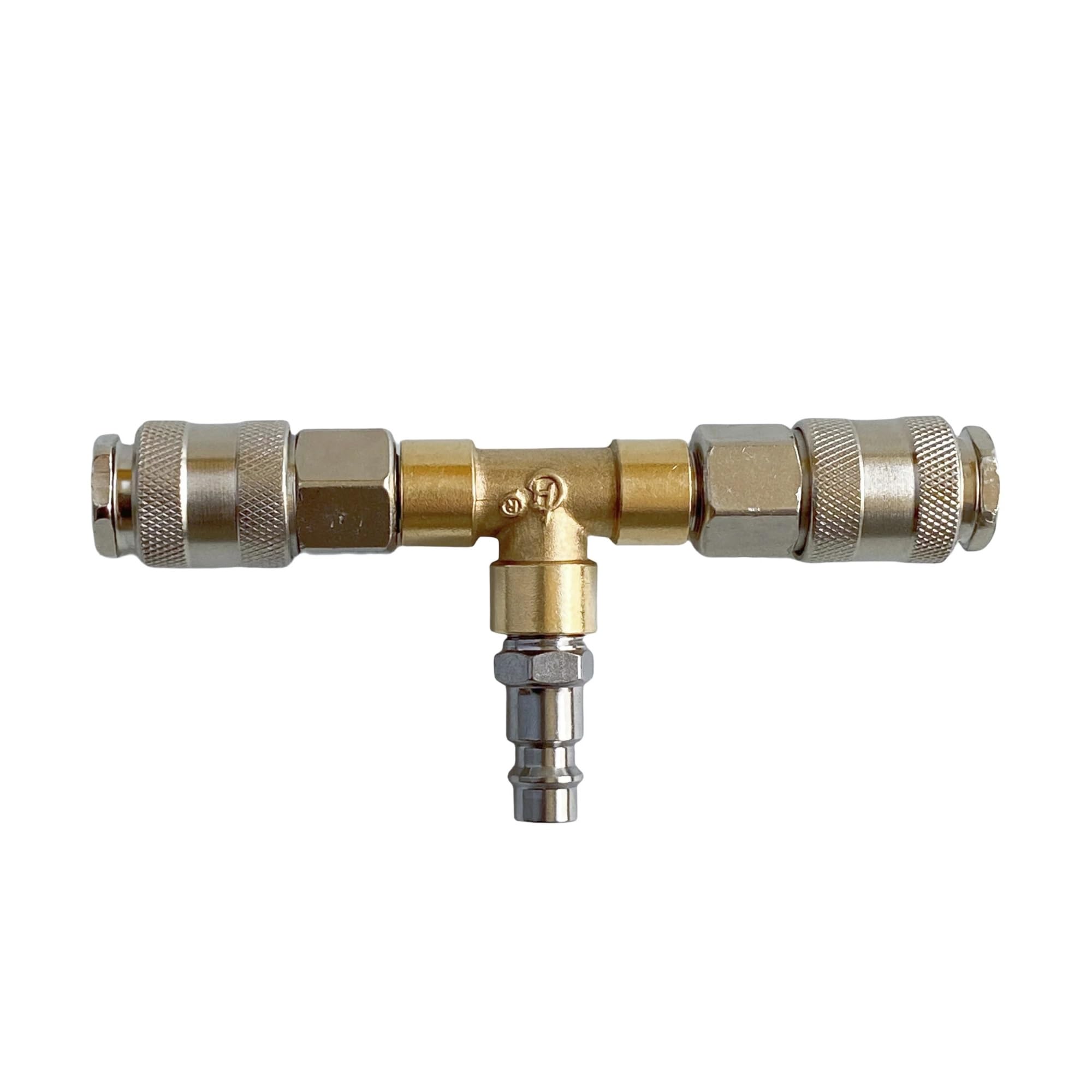 Pneumatic Manifold Splitter Coupler 2-3 Ways Compressed Air Distributor(T Shape 2 Ways)