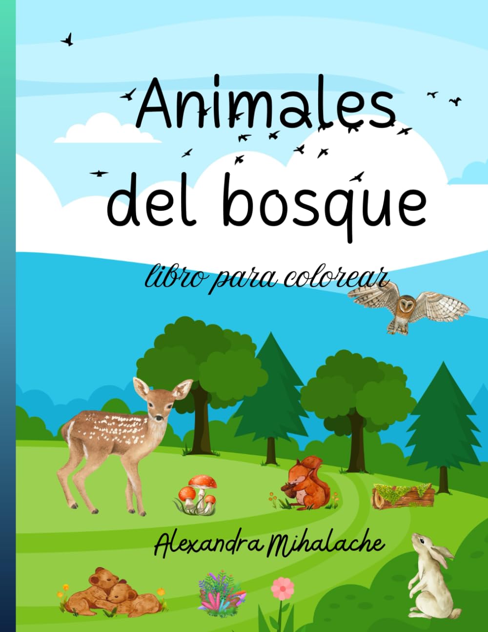 Animales del bosque: libro para colorear