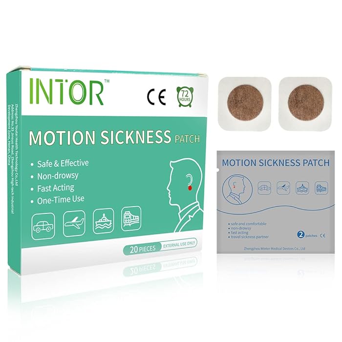 Buy INTOR 20 Pcs Anti Motion Sickness Patch Nausea Patches Behind Ear