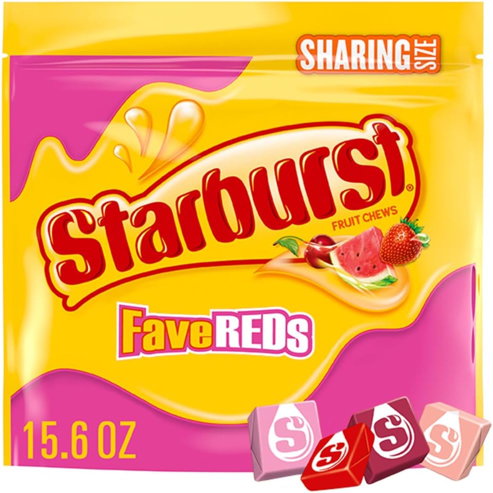 STARBURST FaveREDS Fruit Chews Chewy Easter Candy, Sharing Size, 15.6 oz Bag