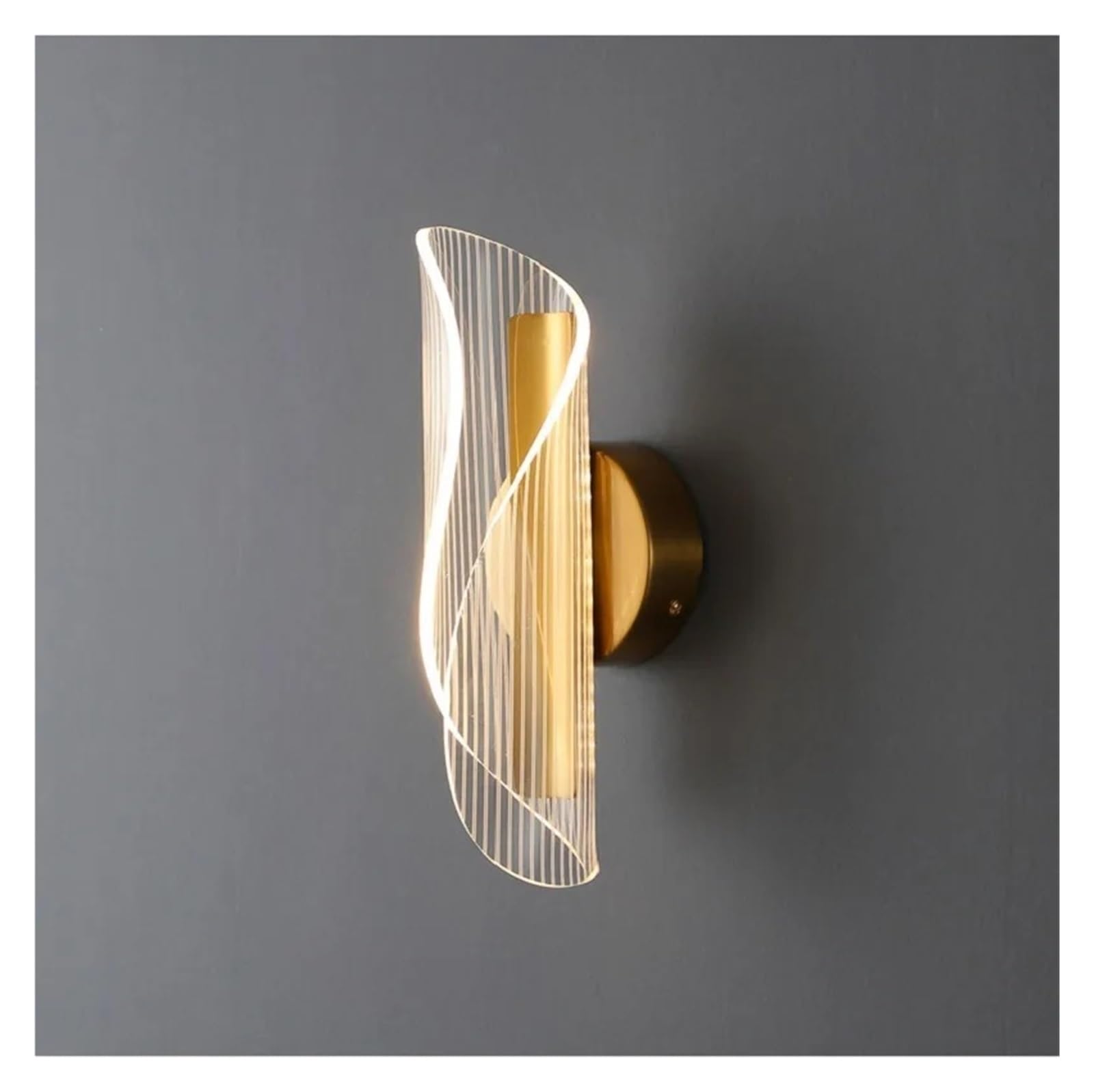 ZTCHSENZT Modern LED Wall Lights for Living Room Bedroom Bedside Wall Lamp Foyer Entrance Corridor Gold Luxury Sconce Lighting Lustre,Neutral light-1 Head