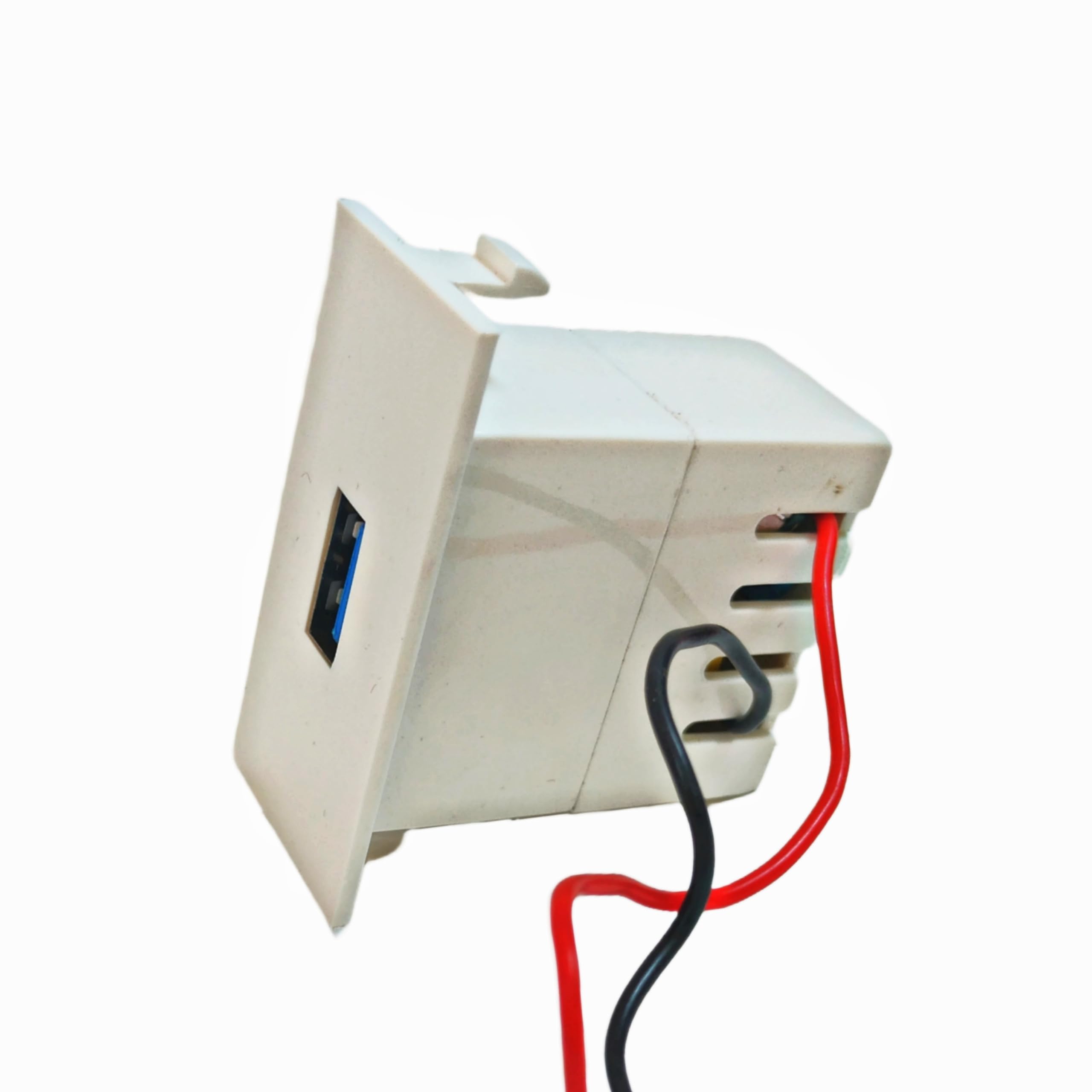 AJ ELECTRICALS Usb Charger Socket Moduler Roma And Penta Model 5 Volt 2.4 Amp Dc 12 Watt (Roma Model Pack Of 1) Compatible With Headphone,White