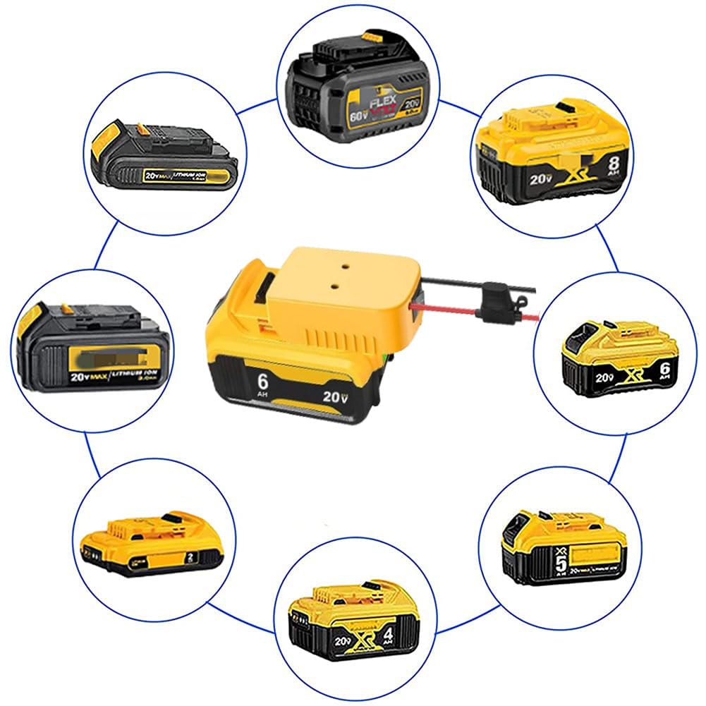 2x Adapter Für DeWalt Akkus - Wandelt 18V/20V/60V Für RC-Autos, Spielzeug & Mehr