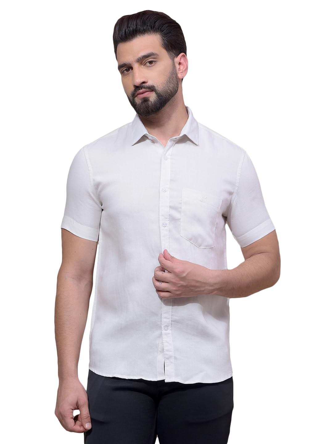 Crimsoune Club Men's Off White Printed Shirt-picture-15