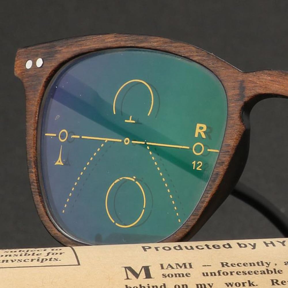COKYIS Bifokale Sonnenbrille Photochrome Lesebrille Progressive Multifokus Computer Lesehilfe Brille Retro Computerbrille Gleitsichtbrille Herren Damen (Color : G, Size : 3.0X)