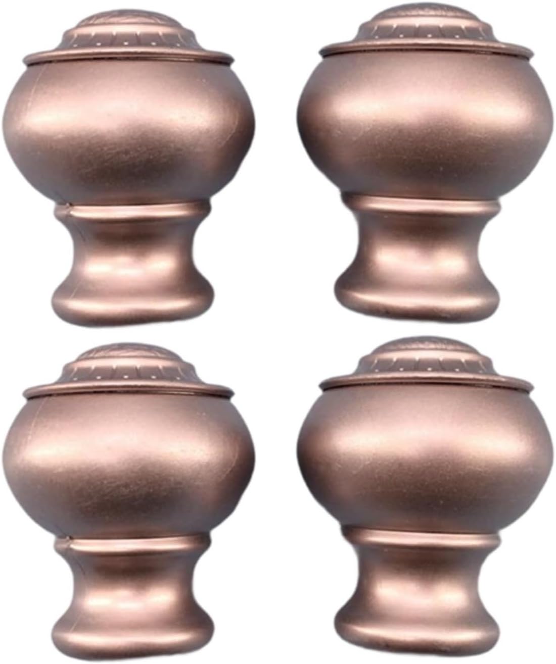 4 Pieces Curtain Rod Finials Replacement Finials for Living Room Indoor(Gold)