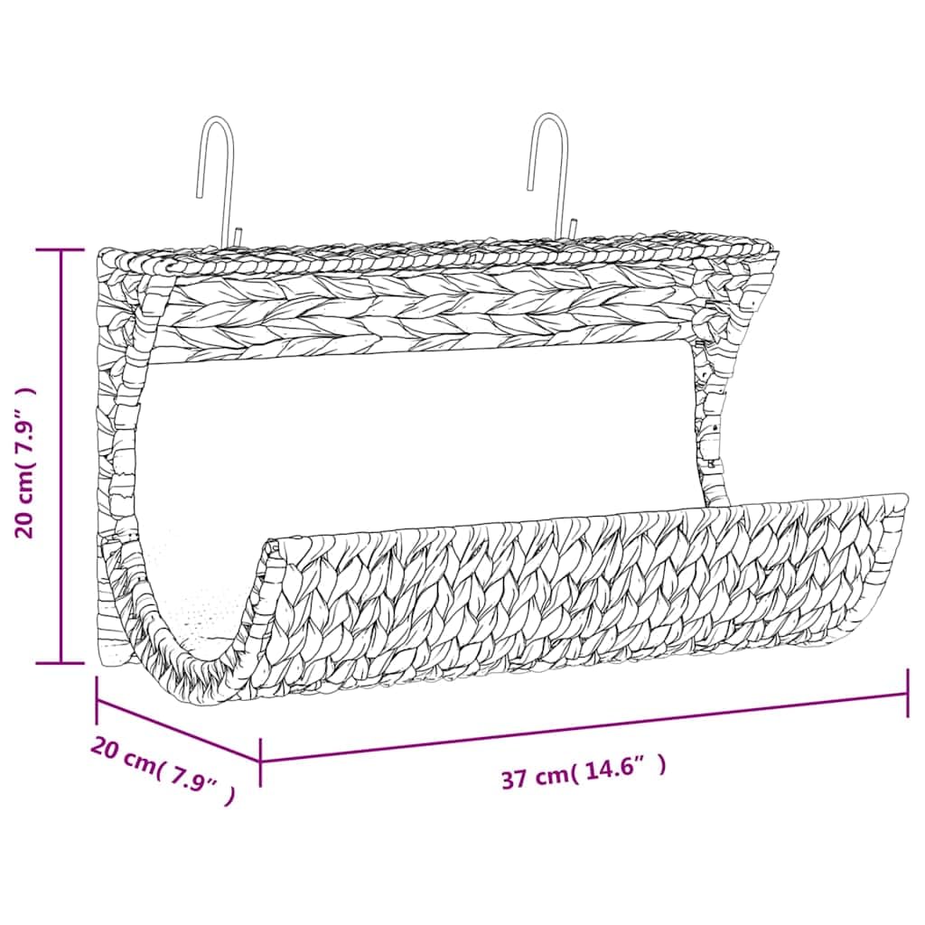Mangloder Cuccia per gatti con cuscino in giacinto d'acqua per termosifoni, 37 x 20 x 20 cm, marrone, struttura in metallo, con gancio, morbida, calda, soffice, lavabile, per gatti e animali domestici