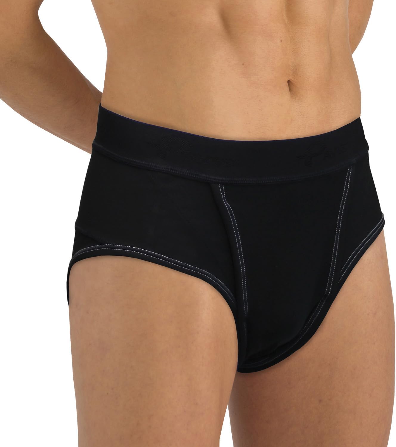 Medically Approved Hernia Underwear For Men - Includes x 2 Hernia Pads - Designed to Contain, Support & Reduce Inguinal, Lower Abdominal & Scrotal Hernias (Black, 2XL) Waist 36"