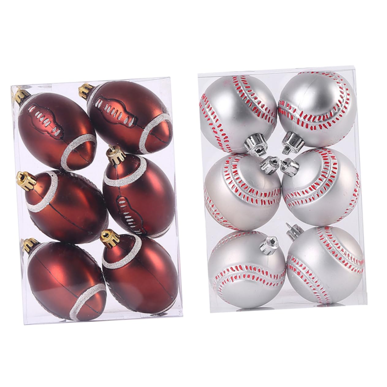 Ciieeo 3juegos Colgantes Navideñas para Al Deporte Adornos De Navidad Forma De De Béisbol y Fútbol Americano y Decoración del Árbol