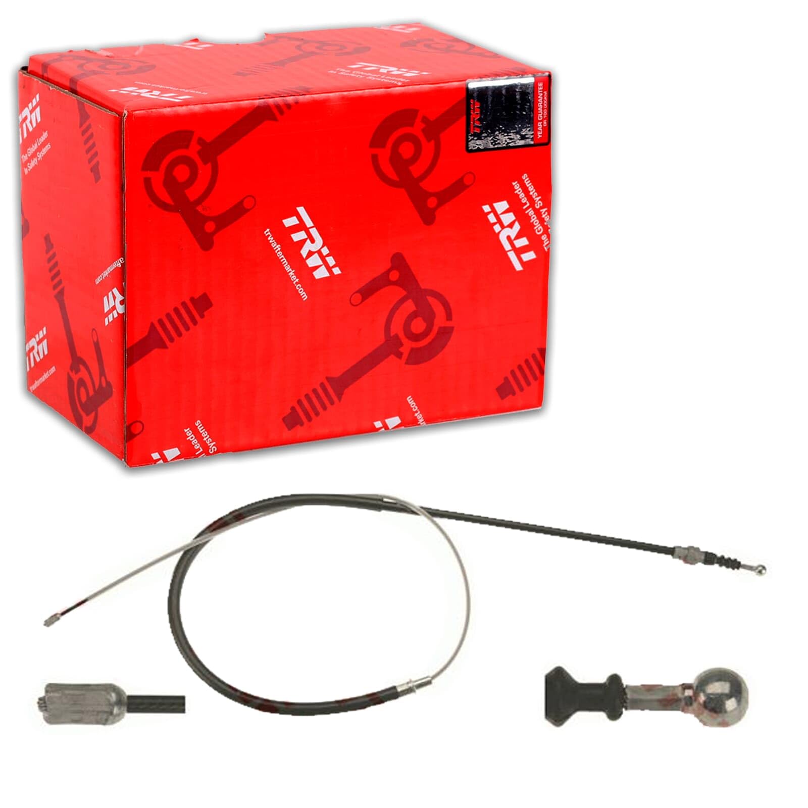 Left Rear TRW-OE GCH273 Cable Pull, parking brake for AUDI,SEAT,SKODA,VW