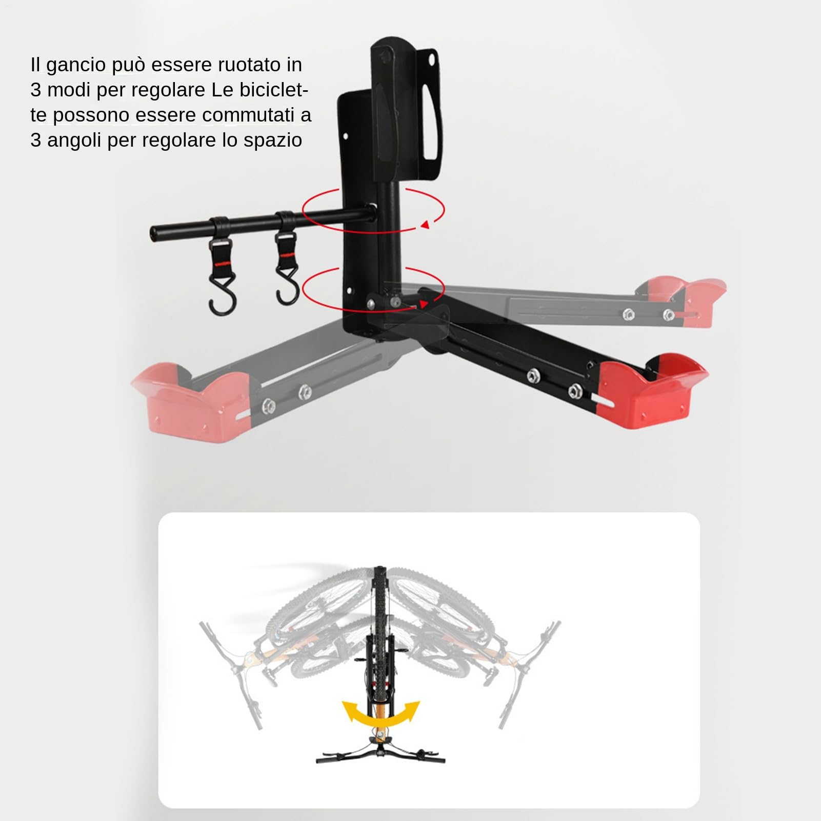 Supporto Per Bicicletta Da Parete Supporto Per Bicicletta Ad Alta | Supporto Per Bicicletta Da Parete Pieghevole Per Ciclismo Riparazione Casa Sport Corsa In Bici
