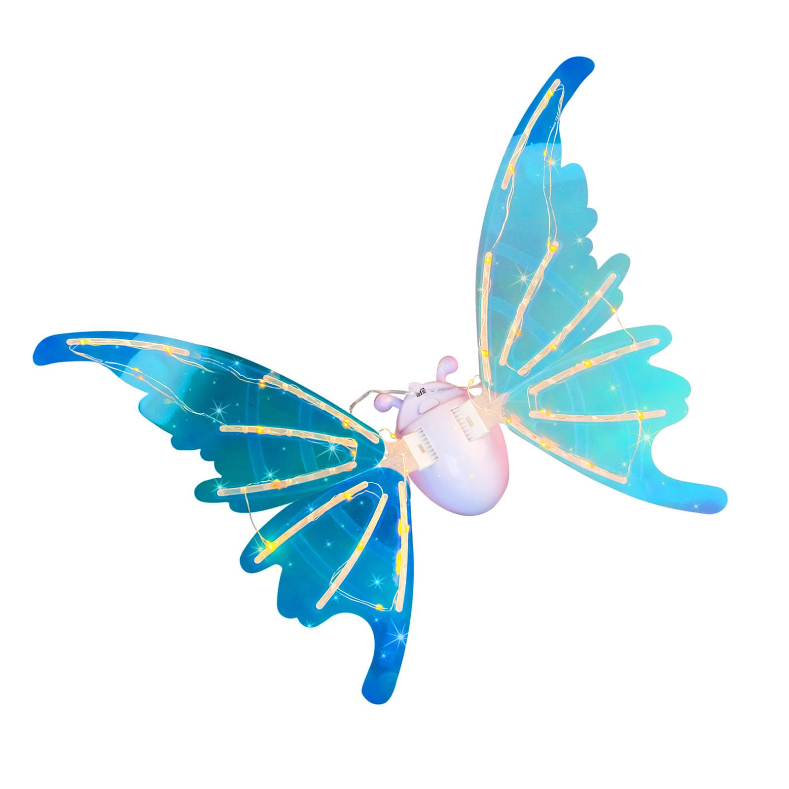 RAFGALDEX Moving Butterfly Wing with LED Lights Costume Accessory for Birthday Halloween Ornament Cosplay Accessories Butterfly Wing