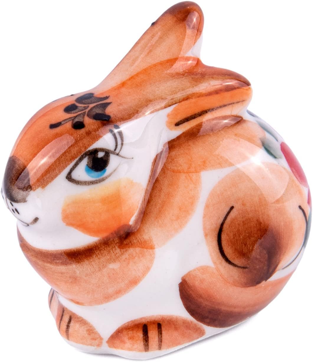 STP GOODS Hand-Painted Collectible Figurine Little Rabbit Porcelain Figurine Symbol of The 2023 Handmade Figurines for Decor 2.17 х 2.36-inch Collectible Animals Decor : Home & Kitchen