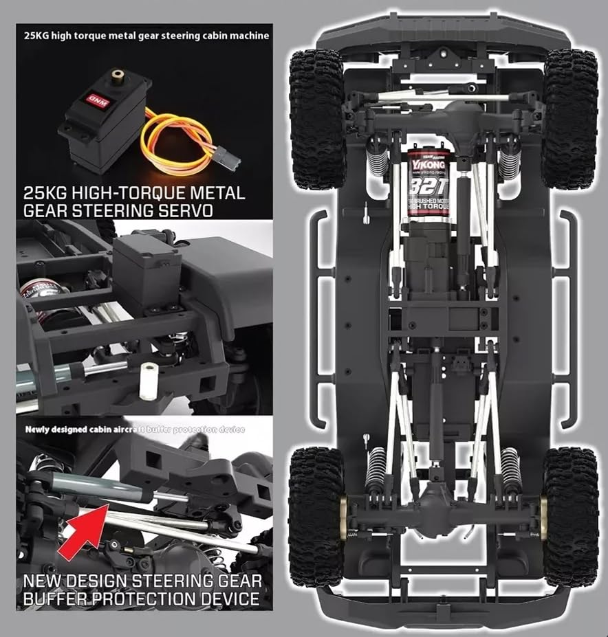 Amazon.co.jp: YIKONG YK4107 1/10 4WD RC ロッククローラー 2速差動