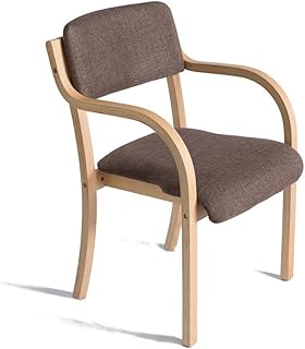 Silla Rollsnownow Cojines Marrón Brillante Comedor de Madera Sólida Simplicidad Moderna Sola Mesa Computadora (Color : Wooden Wooden Frame)