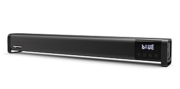 amazon basics SB20D 20W Bluetooth Soundbar with 2400 mAh Battery | 2X Bass | Up to 10 hrs of Playback | Bluetooth 5.3, Aux & USB Connectivity (Black)